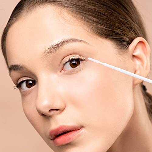 Dming 200 Pieces Disposable Micro Brush Applicator Microswabs for Eyelash Extension Removing Tools, Mini Cotton Swab Brushes for Makeup and Personal Care (White) - color: white
