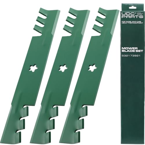 UDC Parts 532173921 Lawn Mower Blades Replacement for Husqvarna 48", 3 Pack - size: 16-5/8" - 5 pt star