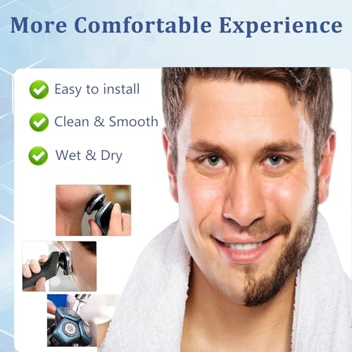 SH71 Replacement Head Compatible with Philips Norelco Rotary Shaver - color: white