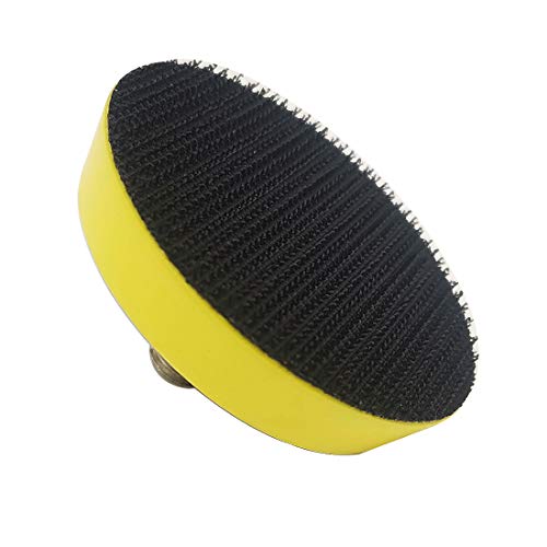 5PCS 2 Inch Backing Pad - 5/16"-24 Thread Hook and Loop Backing Pad Buffing Plate for Air Sander and Dual Action Car Polisher - color: 2 Inch / Yellow, size: 5/16"-24 Thread