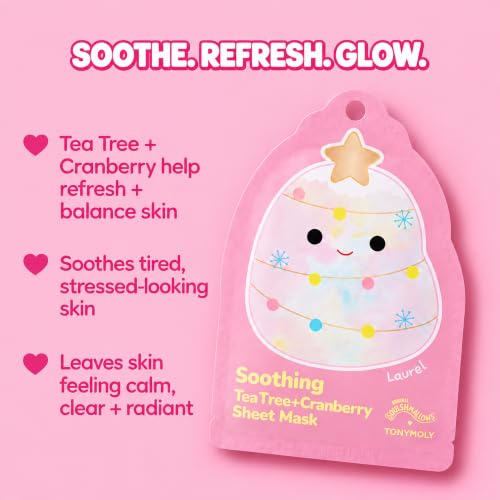 TONYMOLY x Squishmallows Merry Masking Face, Eye & Foot Mask 4-Piece Set - style: Merry Masking Set