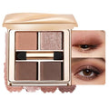 Warm Brown Nude Eyeshadow Palette – 4 Matte&Glitter High-Pigment Blendable Waterproof Long-Lasting Eye Shadow for Soft Glam, Everyday Natural Makeup&Brown Smokey Eye Looks, Paleta de Sombras de Ojos - color: B04