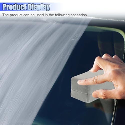 Suede Microfiber Applicator Pad, Multi-Purpose Ceramic Spray Coating Sponge Pads, Car Detailing Sponge for Car Paint, Metal, Plastic Trim, Applying Wax, Sealants, Other Conditioners (2PCS) - size: 2PCS