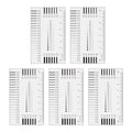 HARFINGTON 5pcs High Precision SEC Size Estimation Chart 8cm Transparency Flaw Detection Film Ruler for Diameter and Line Width Defects Measuring