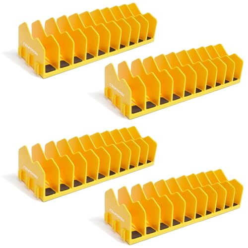 Cenfoge Plier Organizer, Plier Rack, Plier Holder and Cutter Organizer with Non-Slip Rubber Base, PlierOrganizer for Tool Box Drawer, 40 Slots, Tool Storage, Plier Rack (4 PC-Yellow) - size: 4 PC-Yellow
