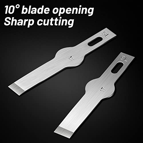 40 Pack 17 Hobby Knife Blades, High Carbon Steel Refills