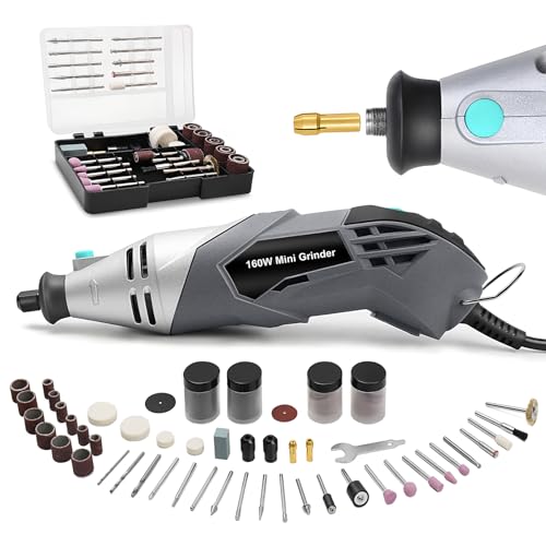 160W Rotary Tool Kit with 195pcs Accessories, Variable Speed, Corded Electric Multifunctional Tool For DIY Crafts, Wood Carving, 3D Printer & Jewelry Making Sanding, Polishing, Drilling