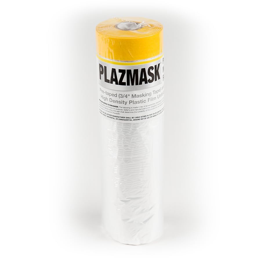 Pre-Taped Masking Film 5-Feet X 65-Feet, 1 roll - size: 5-Feet X 65-Feet, style: 1 Roll