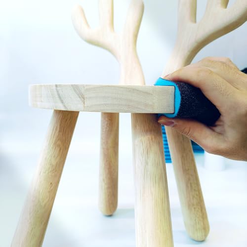 6pcs Sanding Sponge 220 grit Soft Sanding Block Washable and Reusable, Double-Sided Sponge Sanding Blocks Wet Dry Sandpaper Pad for Wood Metal FurniturePaint - style: 220 Grit 6pcs