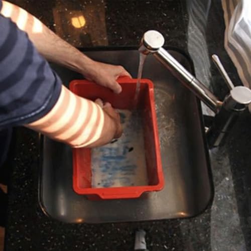 Paint Tray for Brush Clean Up Large Insert for Sinks to Make Paint Cleanup Easy (1, Red) - color: Red
