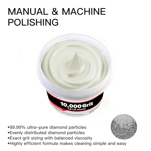 Diamond Paste Polishing Compound, 10,000 Grit, 40 G, Light Scratch Removal - size: 10,000Grit, style: 1.41 oz (40g)