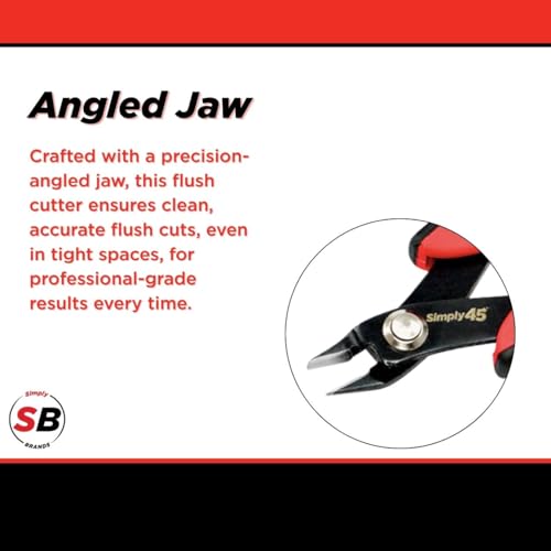 Simply45 Premium 5″ Flush Cutter Tool with Angled Jaw for Precision Cutting