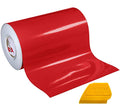 ORACAL 651 12" x 15ft Gloss Vinyl Choose Color Solvent-Based Adhesive-Backed Calendared Wrap Decals w/Yellow Multi-Purpose Squeegee (Red) - color: Red