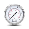 SENCTRL 0-15 Psi Low Pressure Gauge, 1/4" NPT Back Mount - size: 0-15 Psi, style: Back Mount