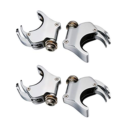 Green-L 4 Pcs Chrome 49mm Detachable Windshield Clamps Fit for Harley Dyna - color: Chrome, size: 49mm 4pcs