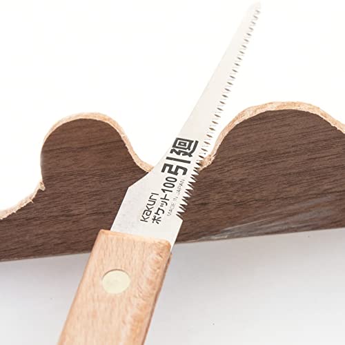 KAKURI Mini Folding Keyhole Saw 4", Small Japanese Pocket Hand Saw - style: Keyhole