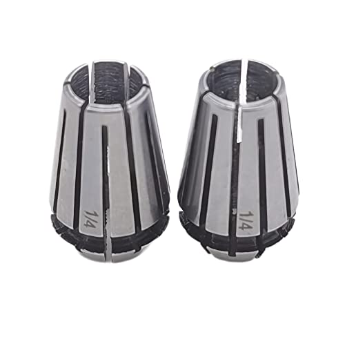 2pcs ER11 1/4" Spring Collet Precision Mill Chuck Collet CNC Engraving Machine & Router Milling Lathe Tool Holder (2pcs er11 1/4) - size: 2pcs ER11 1/4