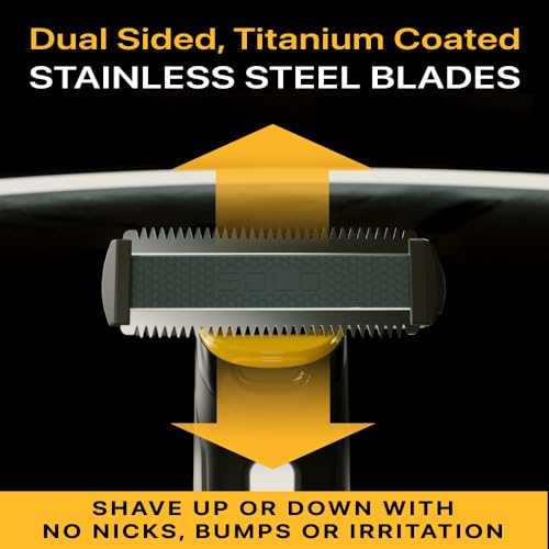 MicroTouch SOLO Titanium, Rechargeable Beard & Body Razor that Trims, Edges, Shaves, and Grooms - style: Solo