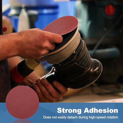 20 Pack 6 Inch PSA Sanding Discs 400 Grit Aluminum Oxide Red - size: 400 grit