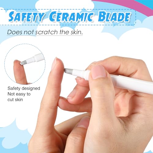 Tarpop 2 Pcs Ceramic Blade Cutter Pen, Diamond Painting Knife, Blue, White - color: Blue, White