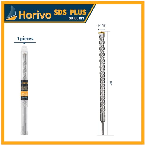1-1/8" x 18" SDS-Plus Heavy Duty Carbide Concrete Drill Bit - size: 1-1/8" x 18"