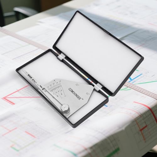 SKEW-T Stainless Steel Oblique Welding Inspection Ruler Angle Weld Gauge Welding Point Measurement Gauge Welding Angle Gauge ulnar Test Ruler