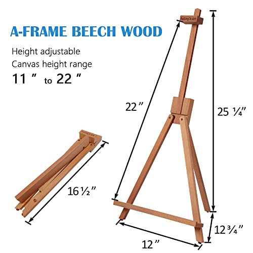 2 Pack Beechwood 25’’ Tabletop Easel Display Stand Set for Painting - size: 2 Pack