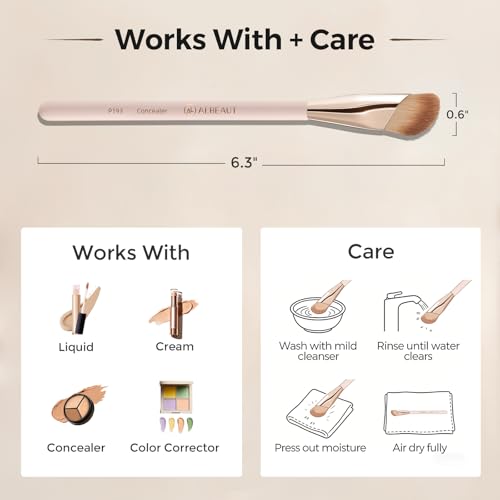 Albeaut Under Eye Concealer Brush, Precision Face Makeup Brush - style: P193 Concealer
