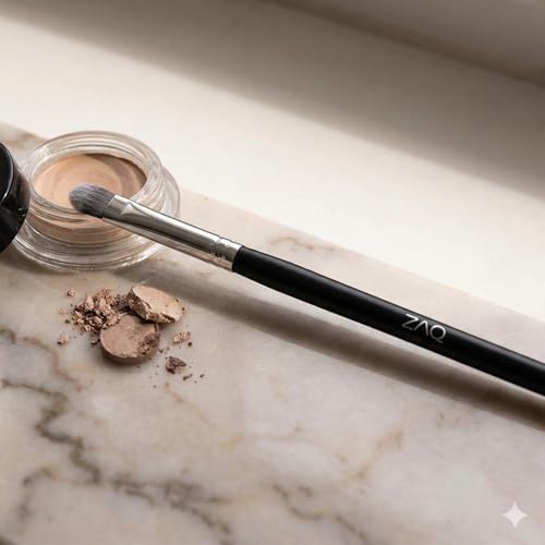 ZAQ Eye Shadow Brush for Blending, Concealer, Professional Tools for Applying Cream, Liquid Shadows and Eye Primer Base with Vegan Bristles - style: Blending Eyeshadow Brush