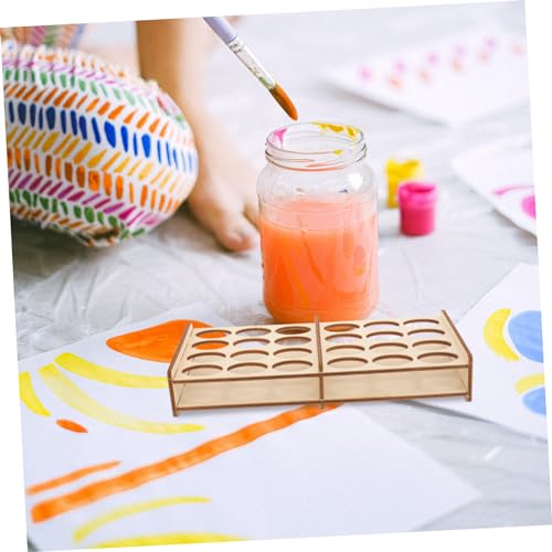 Wood Paint Rack Organizer for Pigments and Water Paints DIY - size: 29.00X12.50X5.00CM