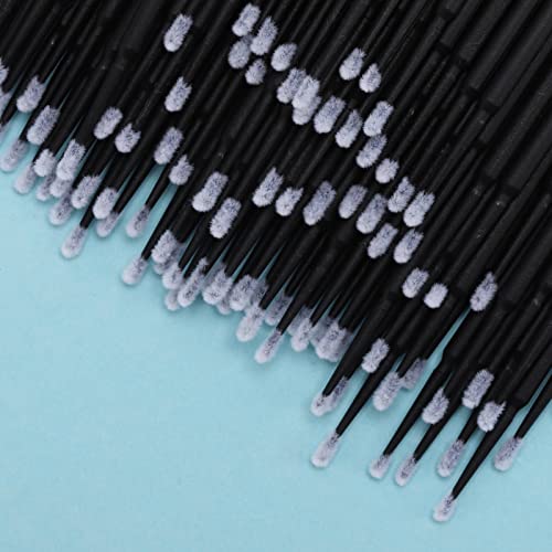 Tbestmax 500 Pcs Disposable Micro Applicator Brush Micro Swabs, Eye Lashes Mascara Wands for Eyelash Extension Black - color: Black
