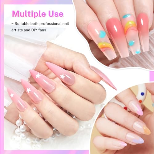 JODSONE 100PCS Soft Nail Sponges for Ombre Gel Polish Pat Gel Brushes