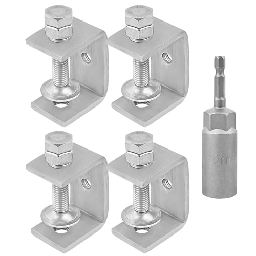 304 Stainless Steel C-Clamps,45mm Heavy Duty Tiger Clamps for Woodworking,C-Clamp 4 pack - size: 45mm-4 Pcs