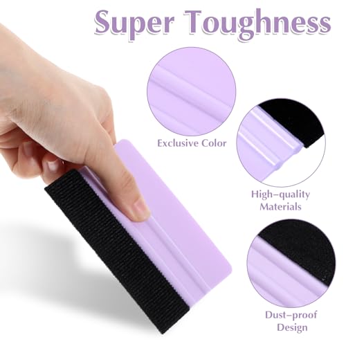 Mabor Vinyl Squeegee Tool, 2Pcs Plastic Felt Squeegee for Vinyl