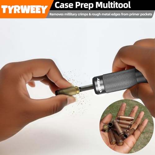 Case Prep Multitool, Case Chamfer Deburring Tools for Reloading - color: Black
