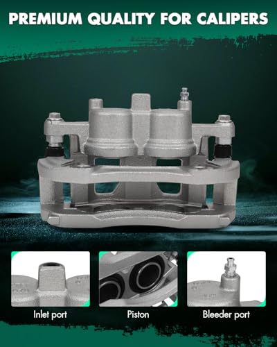 SCITOO Front Right Disc Brake Caliper With Bracket 18B4989 Silver - size: Front Passenger[18B4989]