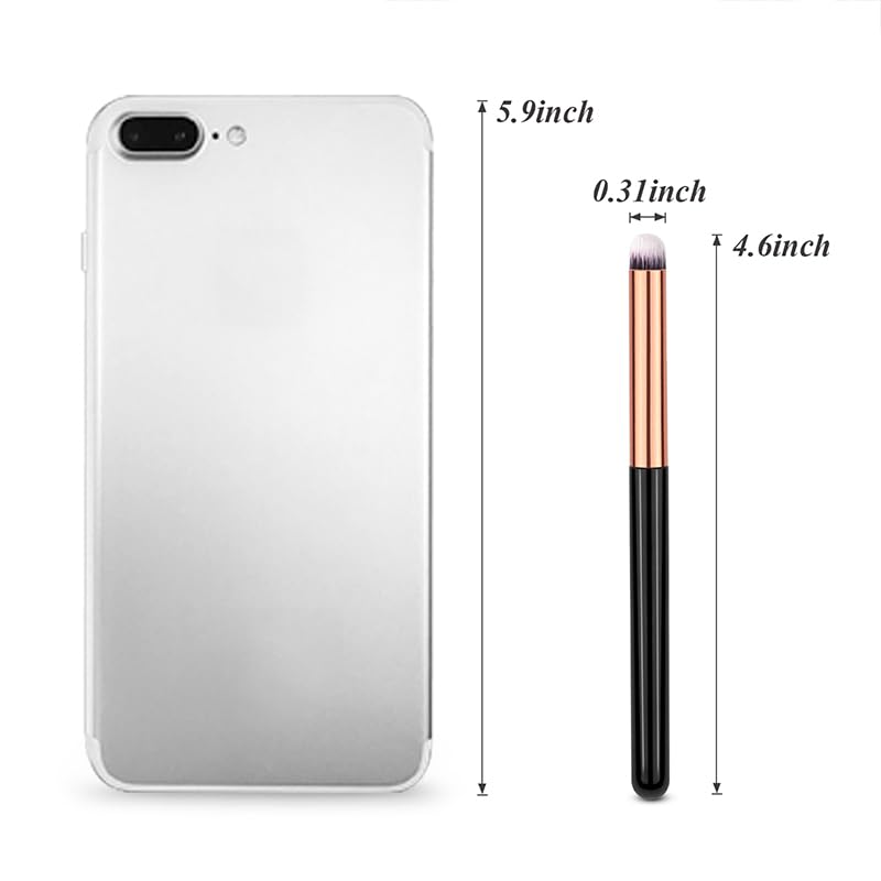 UorPoto Eye Makeup Brush Set Round 6Pcs Professional Concealer Eyeshadow Brush Can Blending Brushes for Card Making