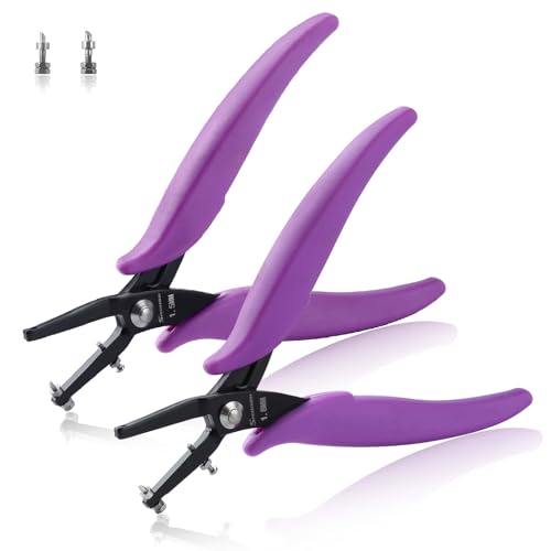 SPEEDWOX 2pcs Metal Hole Punch Pliers 1.5mm & 1.8mm Long Jaw - size: 1.5 & 1.8 mm Set 152.4 mm