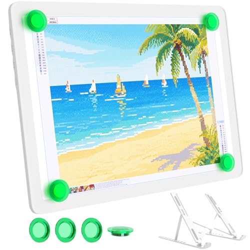 Bawaslom Rechargeable A4 LED Diamond Painting Light Board for Tracing,White - color: White, size: A4