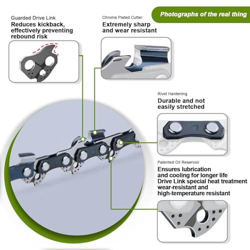 3-Pack 18 Inch Chainsaw Chain,62 Drive Links 3/8" LP .050" Gauge - size: 18" 62DL 3/8"LP .050" ×3 Pack