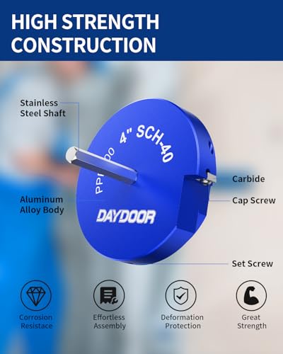 DAYDOOR 4'' PVC Pipe Reamer, 4-Inch PVC Fitting Saver - size: 4 Inch