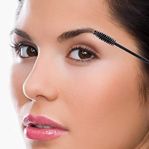 Tbestmax 200 Disposable Mascara Wand Eyebrow Brushes Spoolies Applicator for Eyelash Extension Makeup Kits - color: 200Pcs-Black