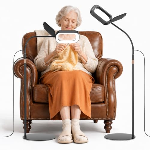 15X Magnifying Floor Lamp, Gooseneck Magnifier for Seniors Knitting Crafts - size: Extra Large