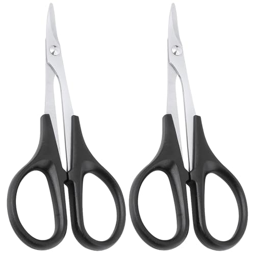 2PCS HobbyPark RC Body Curved Scissors Trimming Scissor for RC Vehicle Truck Buggy Lexan Plastic Bodyshell Helicopter Canopy