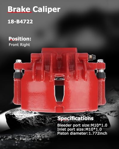 cciyu Front Right Disc Brake Caliper Assembly With Bracket 18-B4722 - size: Front Right[18-B4722]