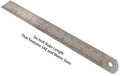 PRECISE 6" (15.2 cm) Steel Ruler | Dual Measurement in Inches & Millimeters | Stainless Steel | Pocket-Sized | Conversion Table on Back - size: 6"