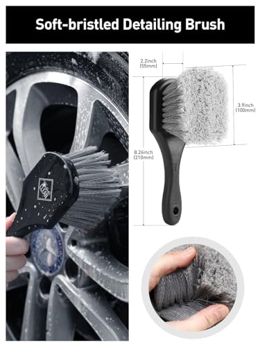 Fantasticlean 6PCS Car Wheel Brush Kit for Cleaning Tires - size: 6PCS-WDK001