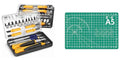 DIYSELF 22 Pack Exacto Knife Set and Cutting Mat 6in×8in