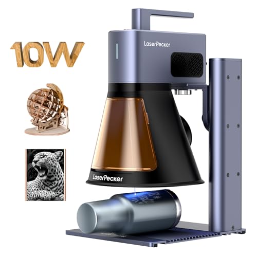 LaserPecker LP2 Plus (Basic) 10W Diode Laser Engraver, 4000mm/s Ultra-Fast Speed 4K Precision Portable Cutting & Engraving Machine for Wood, Leather, Acrylic, Coated Metal and etc. - size: LP2 Plus Basic