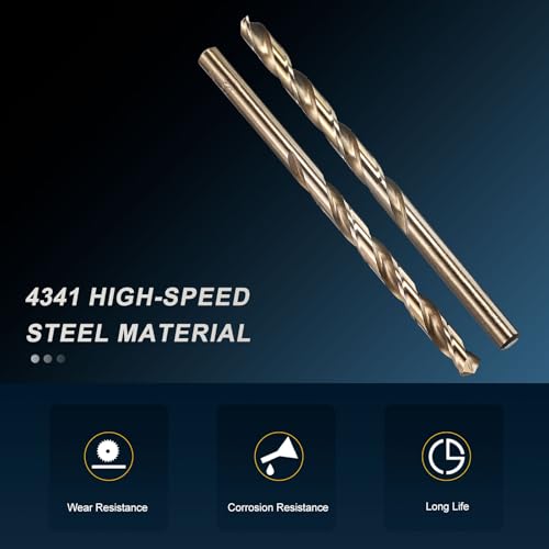 PATIKIL Micro #4 Drill Bit 4341 High-Speed Steel for Thin Metal 10 Pack - size: #4